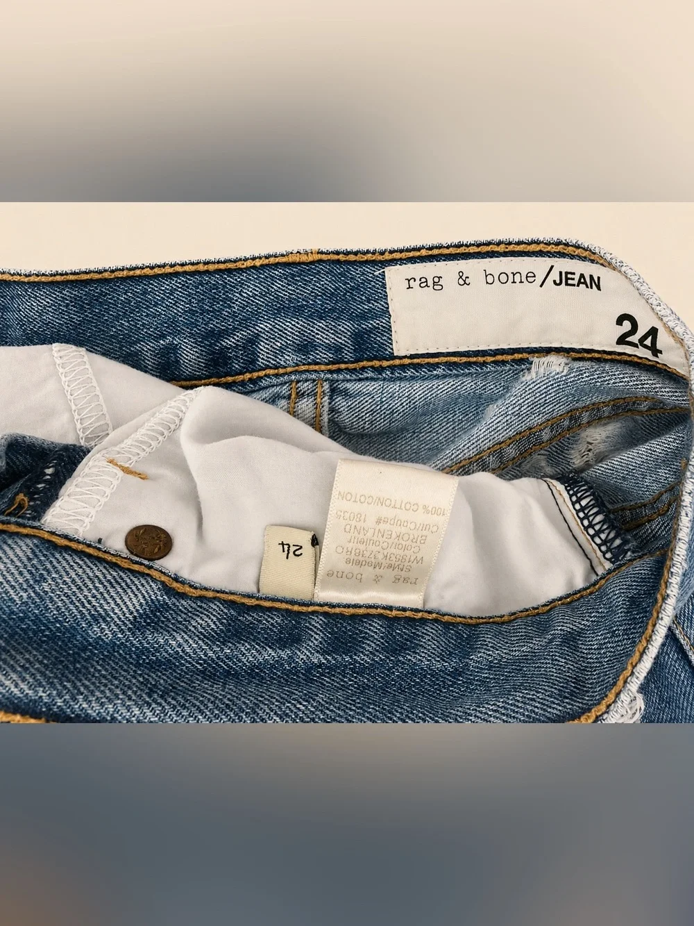 Rag & Bone Distressed Denim Cutoff Shorts – Size 24 – Like New